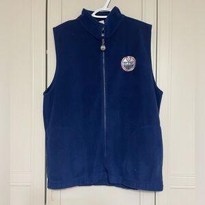 Vintage 90’s NHL Edmonton Oilers Full Zip Fleece Vest